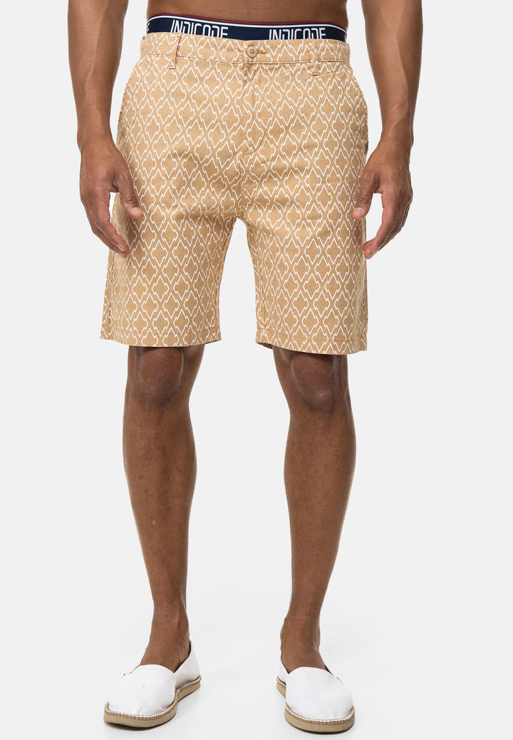 Indicode Herren Apostolis Chino Shorts mit 4 Taschen aus 55% Leinen - INDICODE
