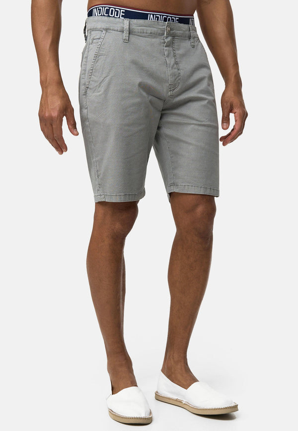 Indicode Herren Luis Chino Shorts mit 5 Taschen aus 98% Baumwolle