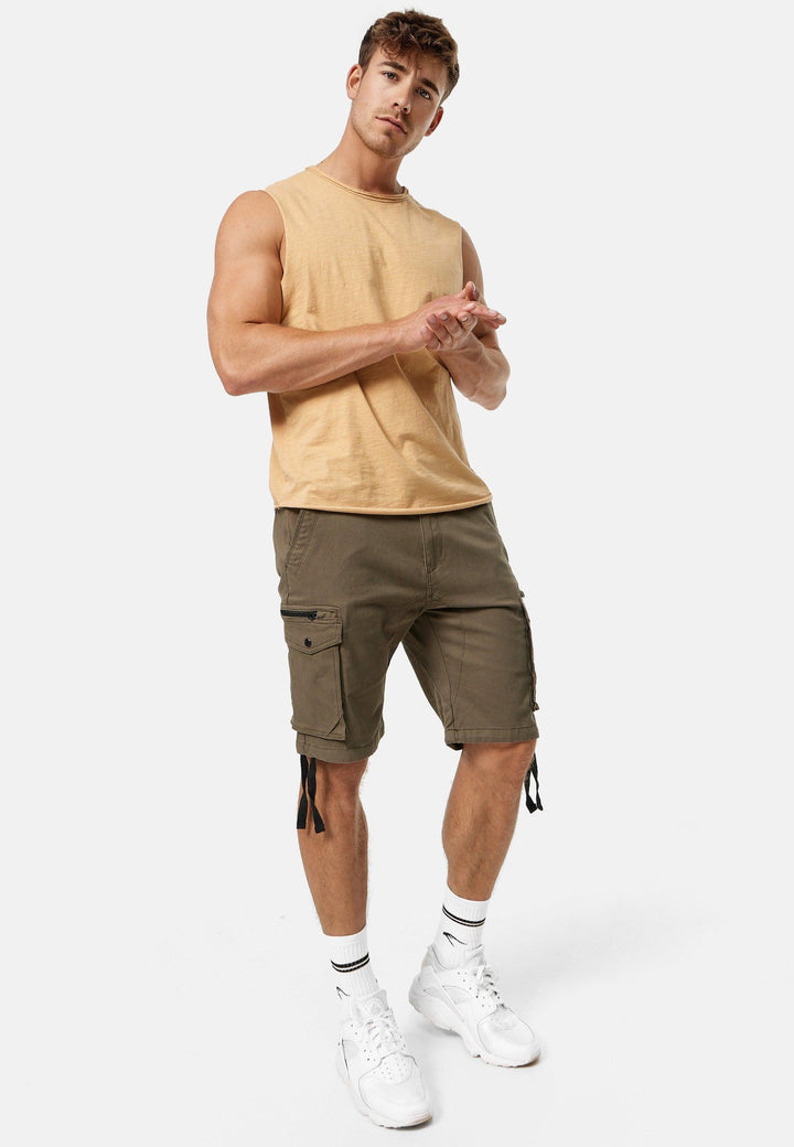 Indicode Herren Agron Cargo Shorts mit 6 Taschen aus 98% Baumwolle