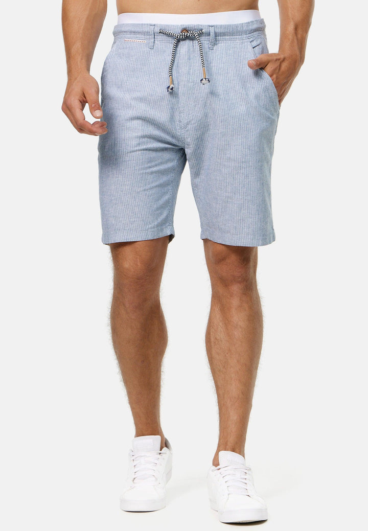 Indicode Herren Corvallis Chino Shorts mit 4 Taschen aus 55% Leinen