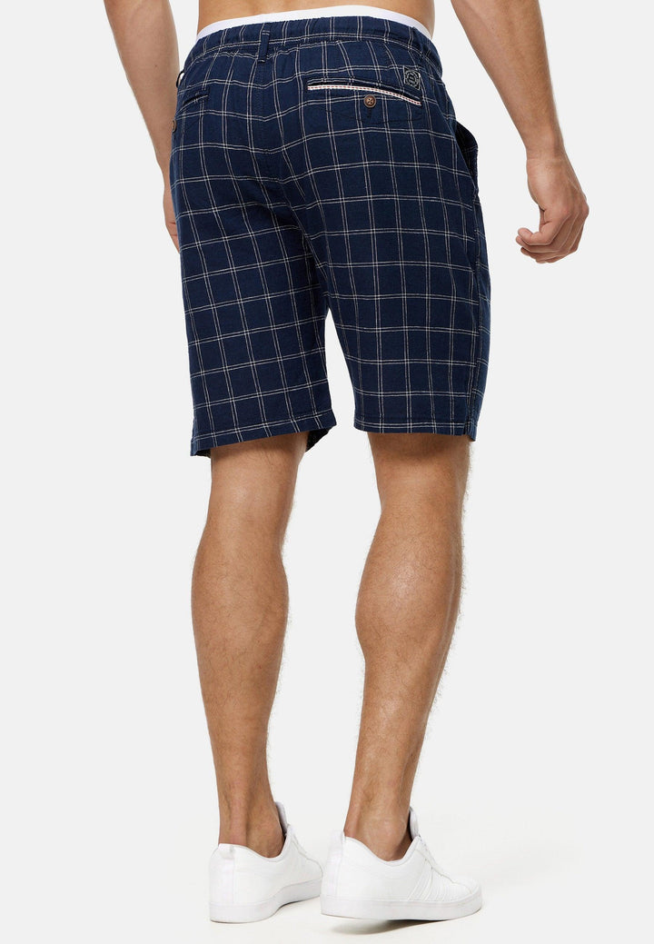 Indicode Herren Corvallis Chino Shorts mit 4 Taschen aus 55% Leinen