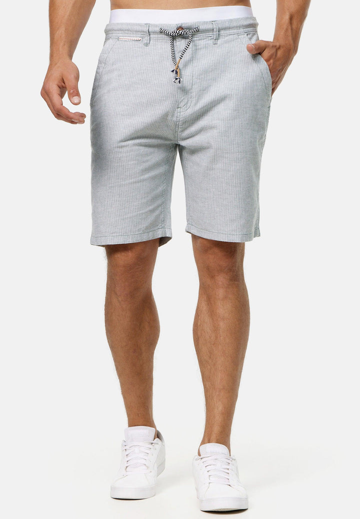 Indicode Herren Corvallis Chino Shorts mit 4 Taschen aus 55% Leinen