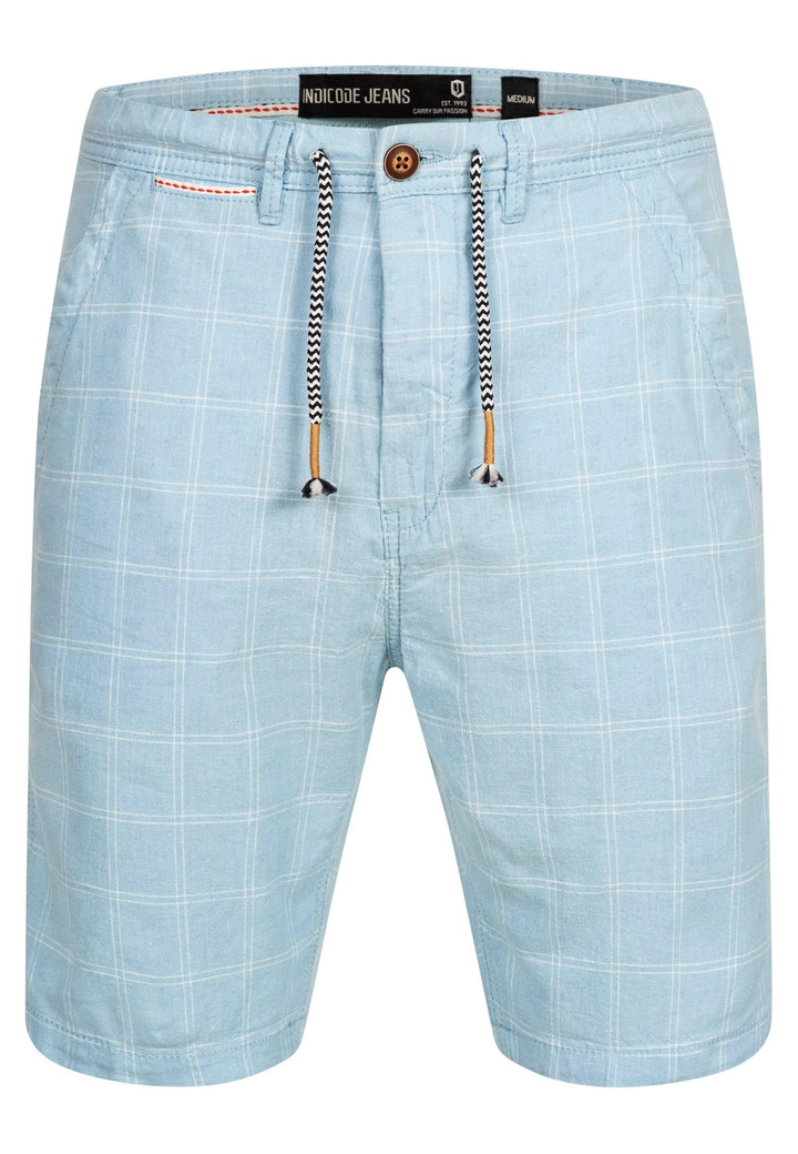 Indicode Herren Corvallis Chino Shorts mit 4 Taschen aus 55% Leinen