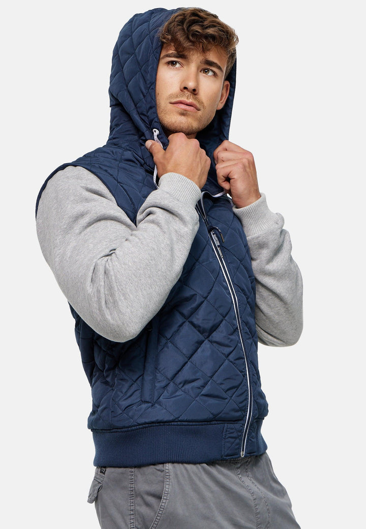 Indicode Herren Harry Jacke mit Kapuze und abnehmbaren Ärmeln - INDICODE