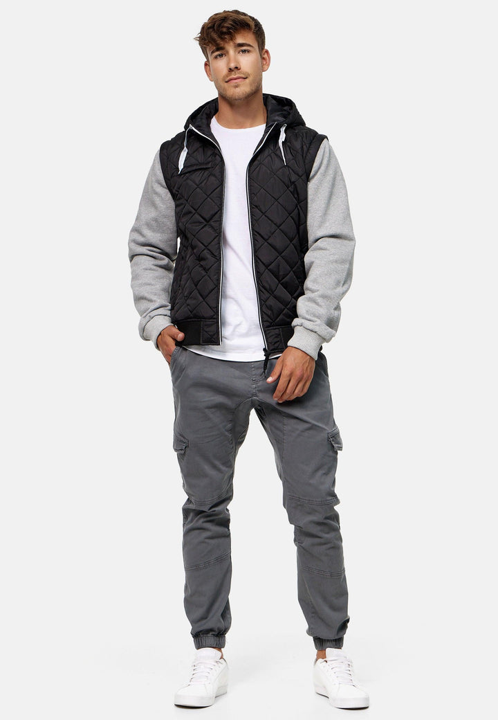 Indicode Herren Harry Jacke mit Kapuze und abnehmbaren Ärmeln - INDICODE