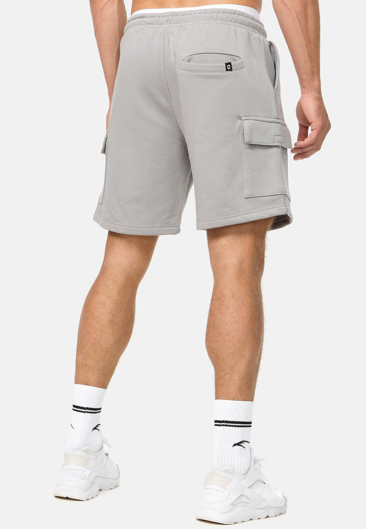 Indicode Herren Dannie Cargo Sweatshorts mit Kordelzug und 5 Taschen - INDICODE