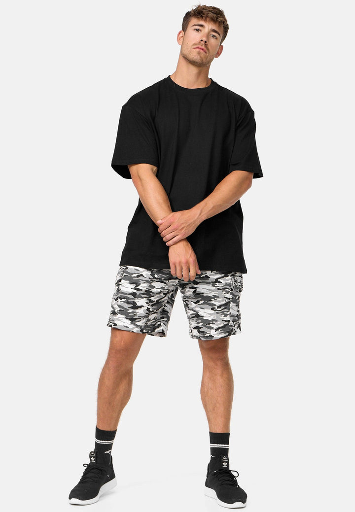 Indicode Herren Dannie Cargo Sweatshorts mit Kordelzug und 5 Taschen - INDICODE
