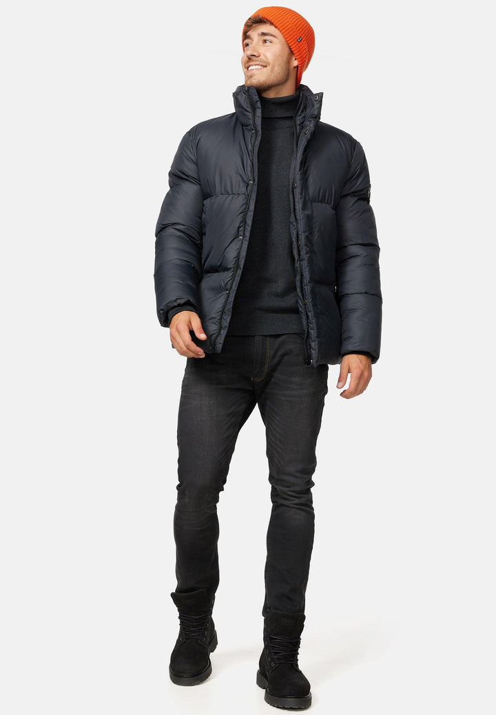 Indicode Herren Lanse Winterjacke in Daunenjacken-Optik mit Stehkragen - INDICODE