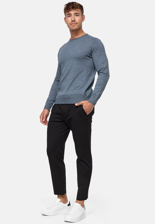 Indicode Herren Gamal Strickpullover mit Rundhals-Ausschnitt  aus 80% Baumwolle