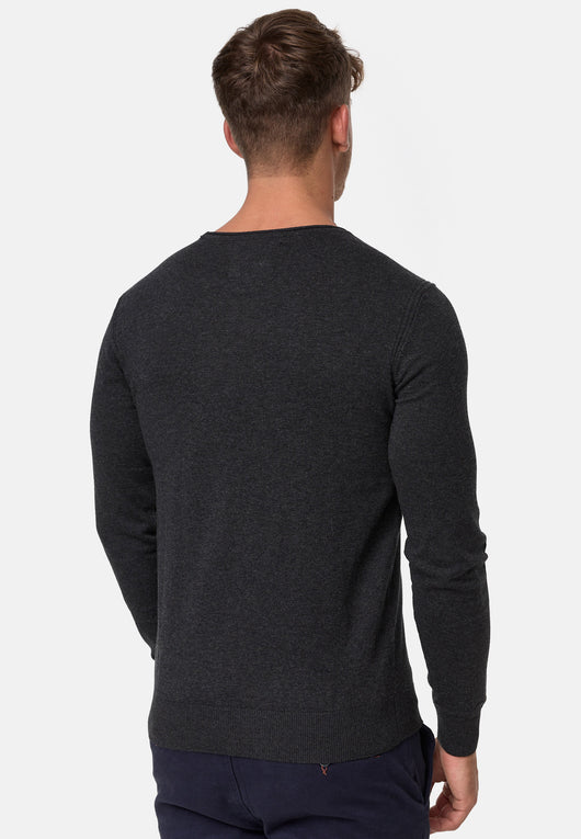 Indicode Herren Gamal Strickpullover mit Rundhals-Ausschnitt  aus 80% Baumwolle