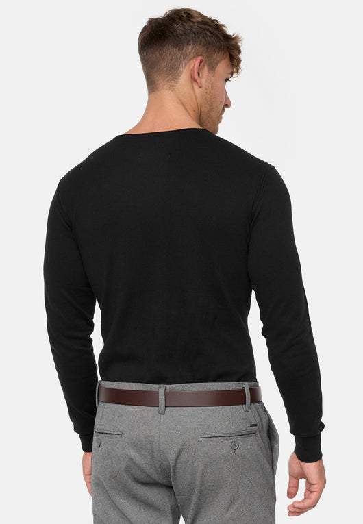 Indicode Herren Gamal Strickpullover mit Rundhals-Ausschnitt  aus 80% Baumwolle