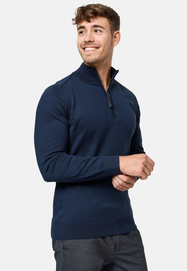 Indicode Herren Gore Pullover aus 80% Baumwolle mit Stehkragen - INDICODE