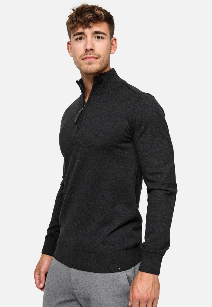 Indicode Herren Gore Pullover aus 80% Baumwolle mit Stehkragen - INDICODE