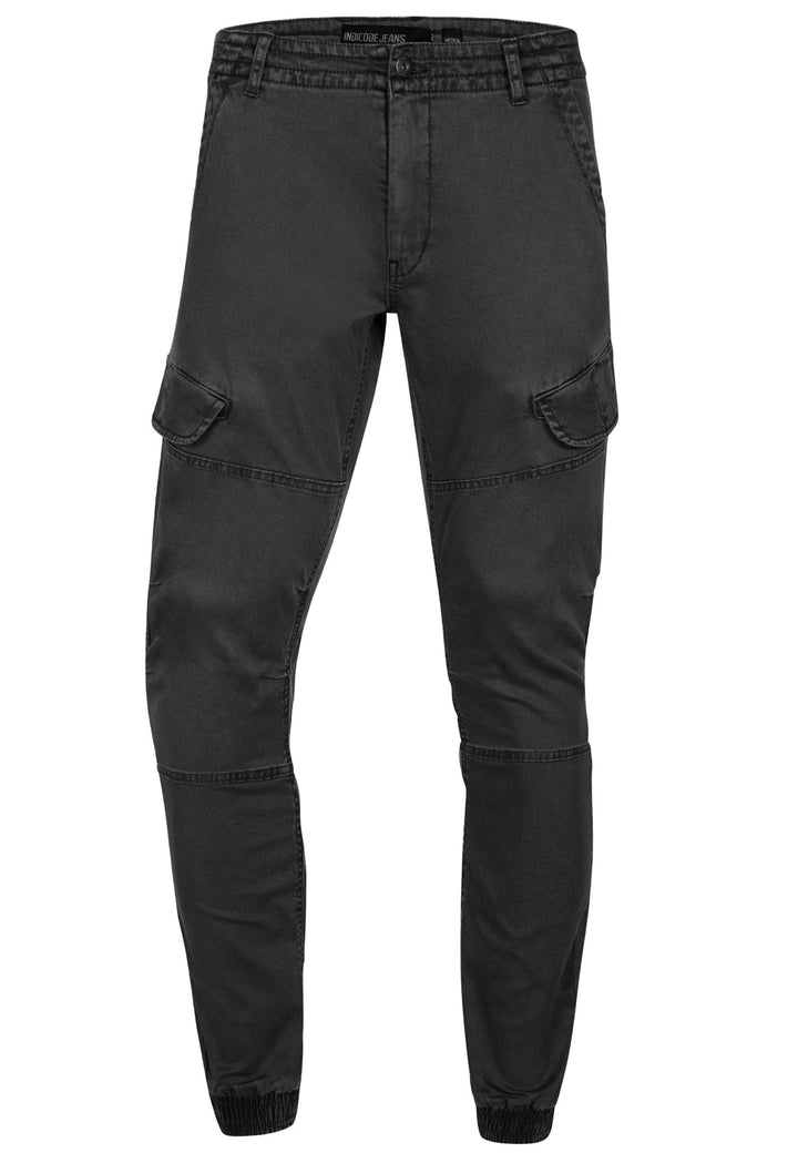 Indicode Herren Hills Cargohose aus 98% Baumwolle mit 6 Taschen - INDICODE