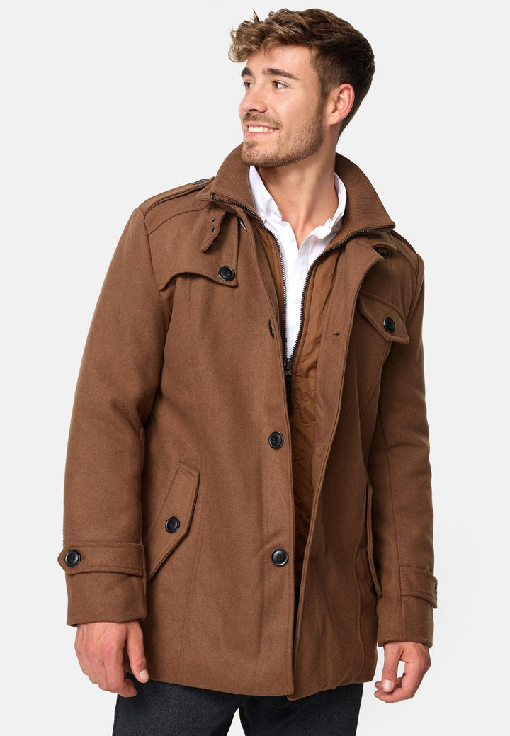 Indicode Herren Brandon Kurzmantel mit Stehkragen - INDICODE