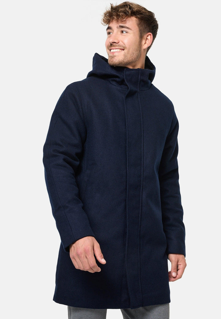 Indicode Herren Marks Wintermantel mit Kapuze (Woll-Mix) - INDICODE