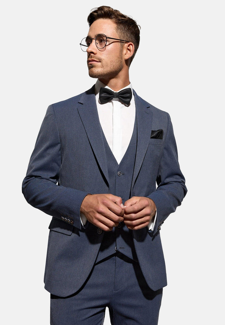 Jeff Herren George Plain Blazer mit Stretch | klassisches Sakko Herrenjackett - INDICODE