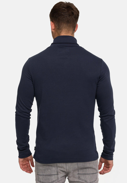 Indicode Herren Eagon Langarmshirt mit Rollkragen aus 100% Baumwolle