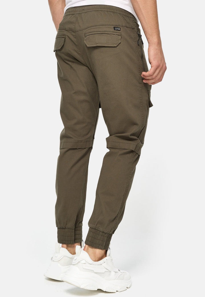 Indicode Herren Dennis Cargohose aus 98% Baumwolle mit 6 Taschen - INDICODE