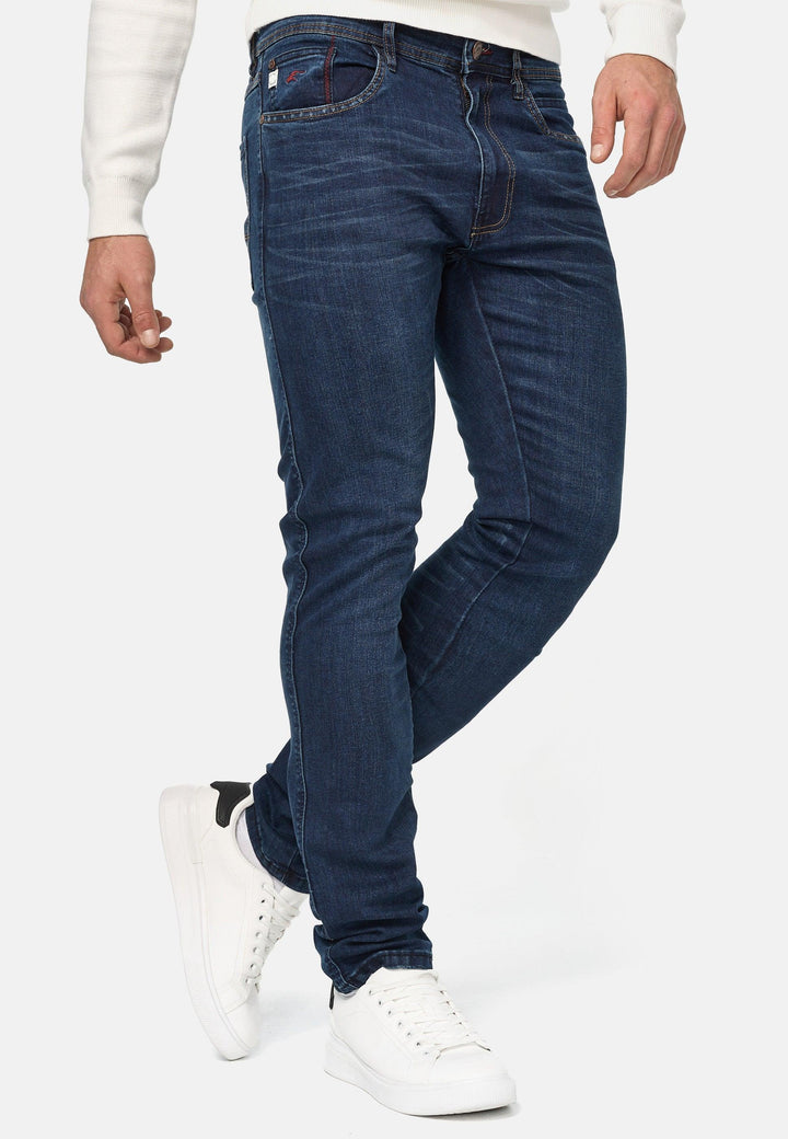 Indicode Herren Jake Super Stretch Jeanshose aus 90% Baumwolle mit 5 Taschen - INDICODE