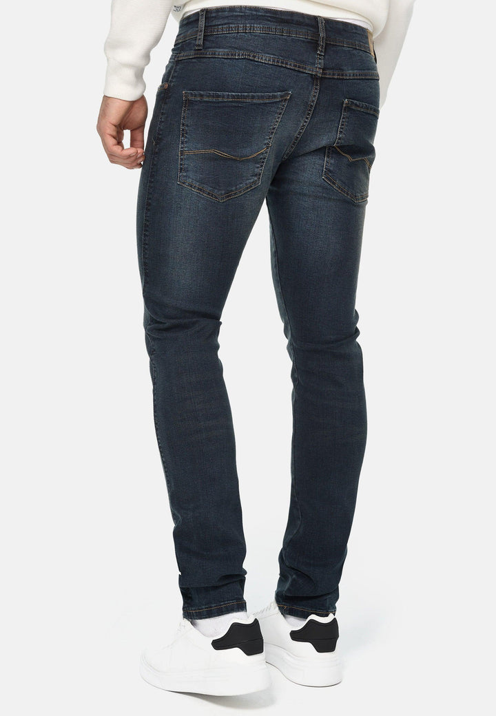 Indicode Herren Jake Super Stretch Jeanshose aus 90% Baumwolle mit 5 Taschen - INDICODE