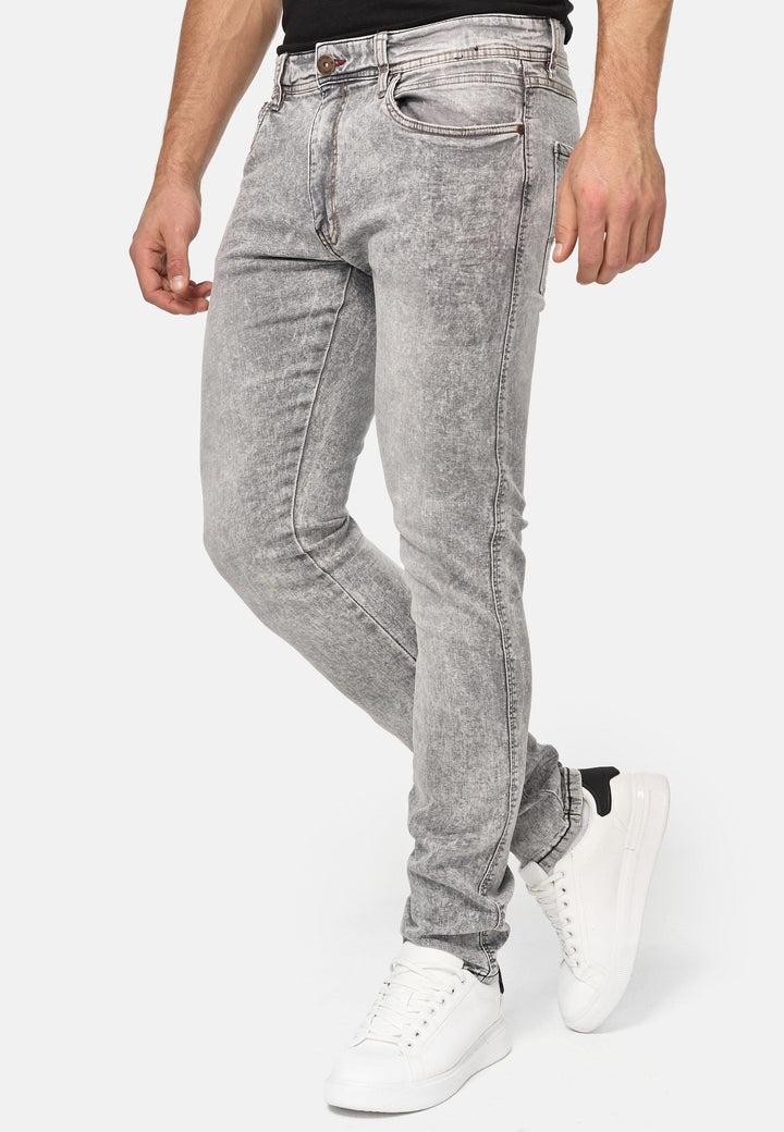 Indicode Herren Jake Super Stretch Jeanshose aus 90% Baumwolle mit 5 Taschen - INDICODE