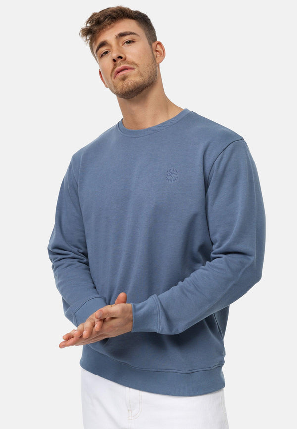 Indicode Herren Holt Sweatshirt mit Ripp-Bündchen aus Baumwoll-Mix