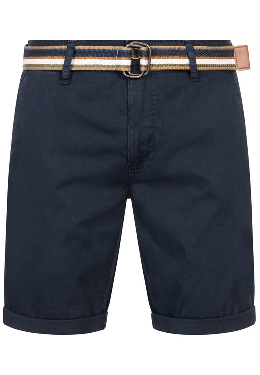 Indicode Herren INCunning Chino Shorts mit 4 Taschen inkl. Gürtel aus 98% Baumwolle