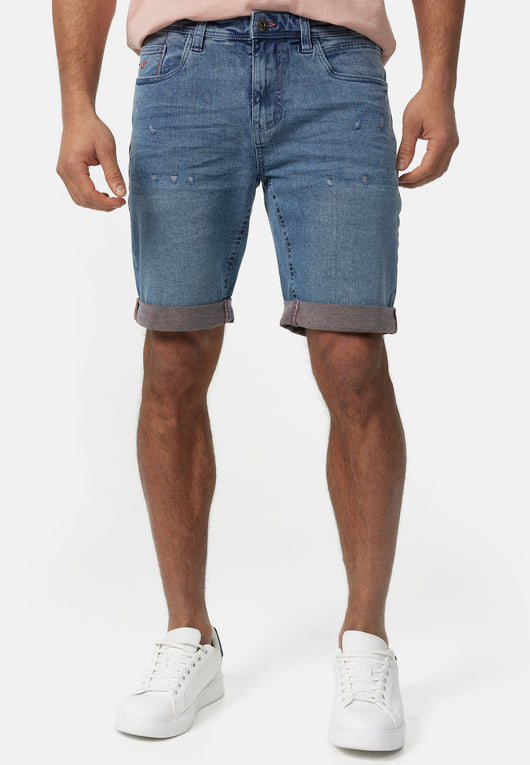 Indicode Herren INZalento Jeans Shorts mit 4 Taschen aus Baumwolle