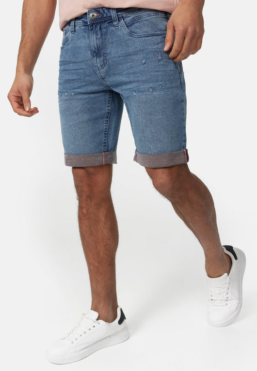 Indicode Herren INZalento Jeans Shorts mit 4 Taschen aus Baumwolle