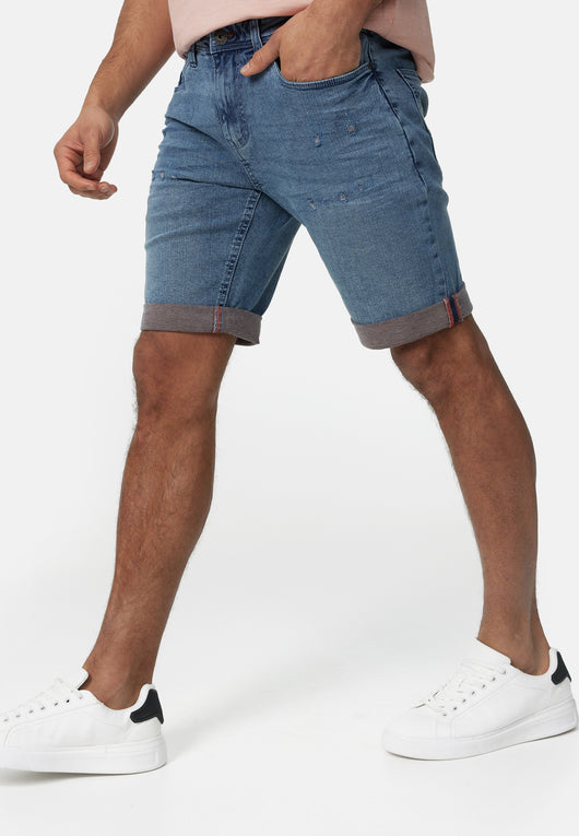 Indicode Herren INZalento Jeans Shorts mit 4 Taschen aus Baumwolle