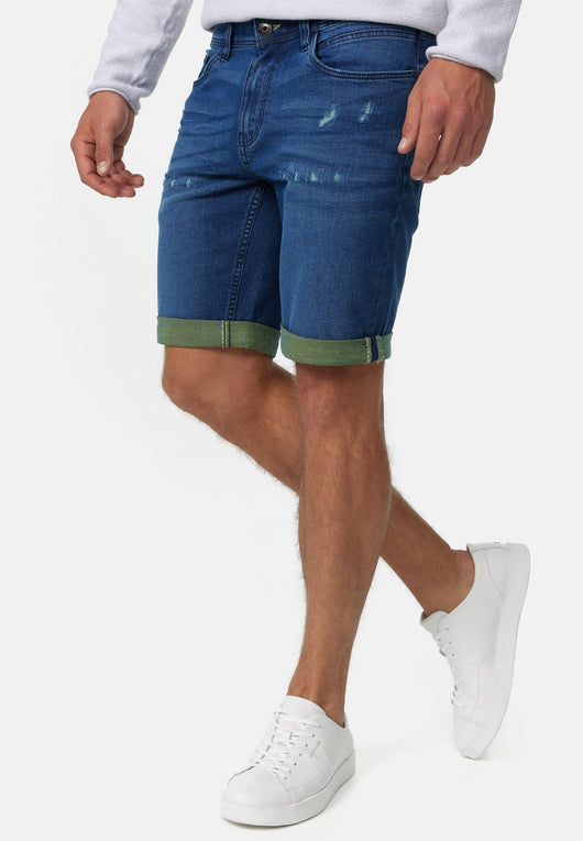 Indicode Herren INZalento Jeans Shorts mit 4 Taschen aus Baumwolle