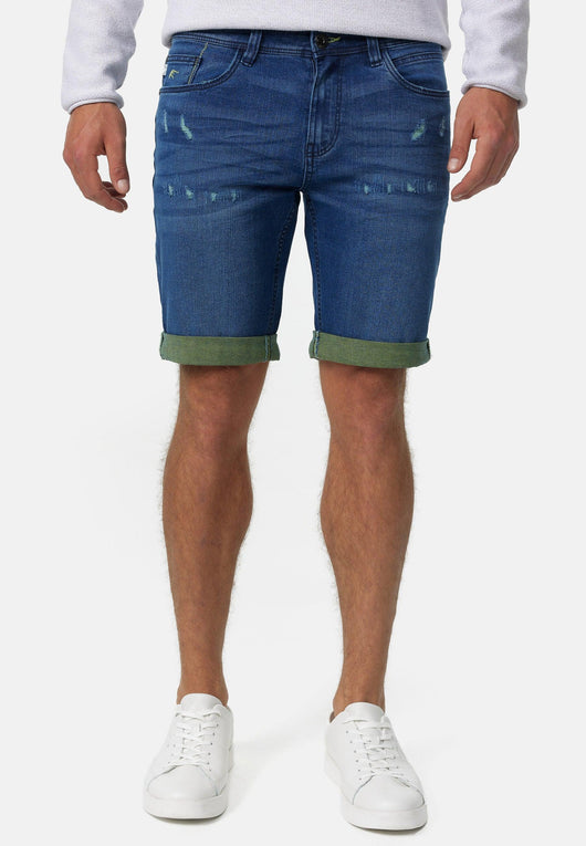 Indicode Herren INZalento Jeans Shorts mit 4 Taschen aus Baumwolle