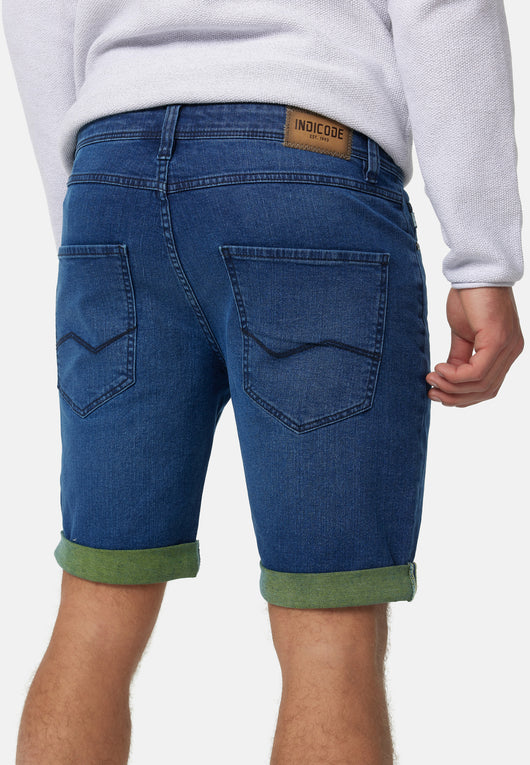 Indicode Herren INZalento Jeans Shorts mit 4 Taschen aus Baumwolle