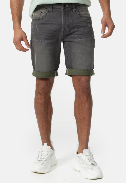 Indicode Herren INZalento Jeans Shorts mit 4 Taschen aus Baumwolle