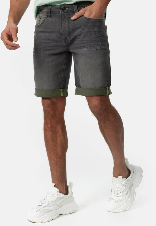 Indicode Herren INZalento Jeans Shorts mit 4 Taschen aus Baumwolle