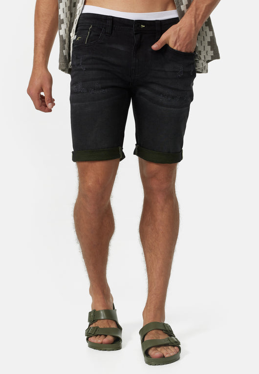 Indicode Herren INZalento Jeans Shorts mit 4 Taschen aus Baumwolle