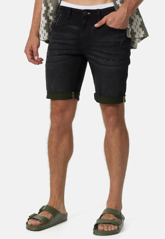 Indicode Herren INZalento Jeans Shorts mit 4 Taschen aus Baumwolle