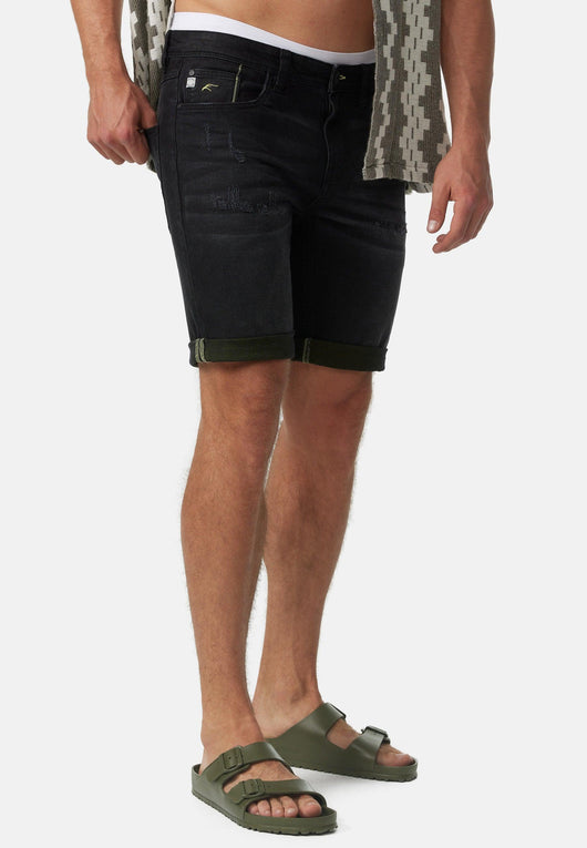 Indicode Herren INZalento Jeans Shorts mit 4 Taschen aus Baumwolle