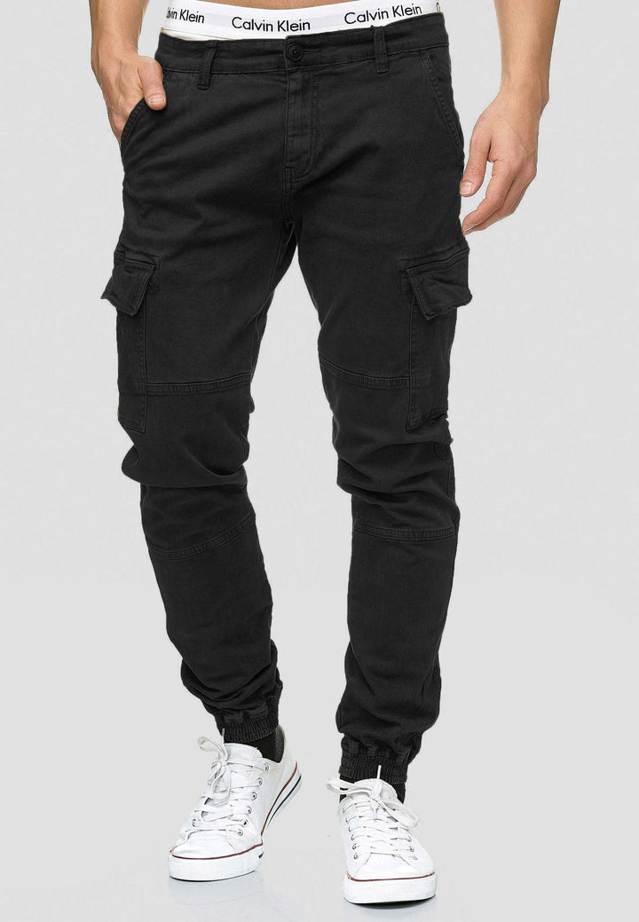 Indicode Herren August Cargohose aus Baumwolle mit 6 Taschen