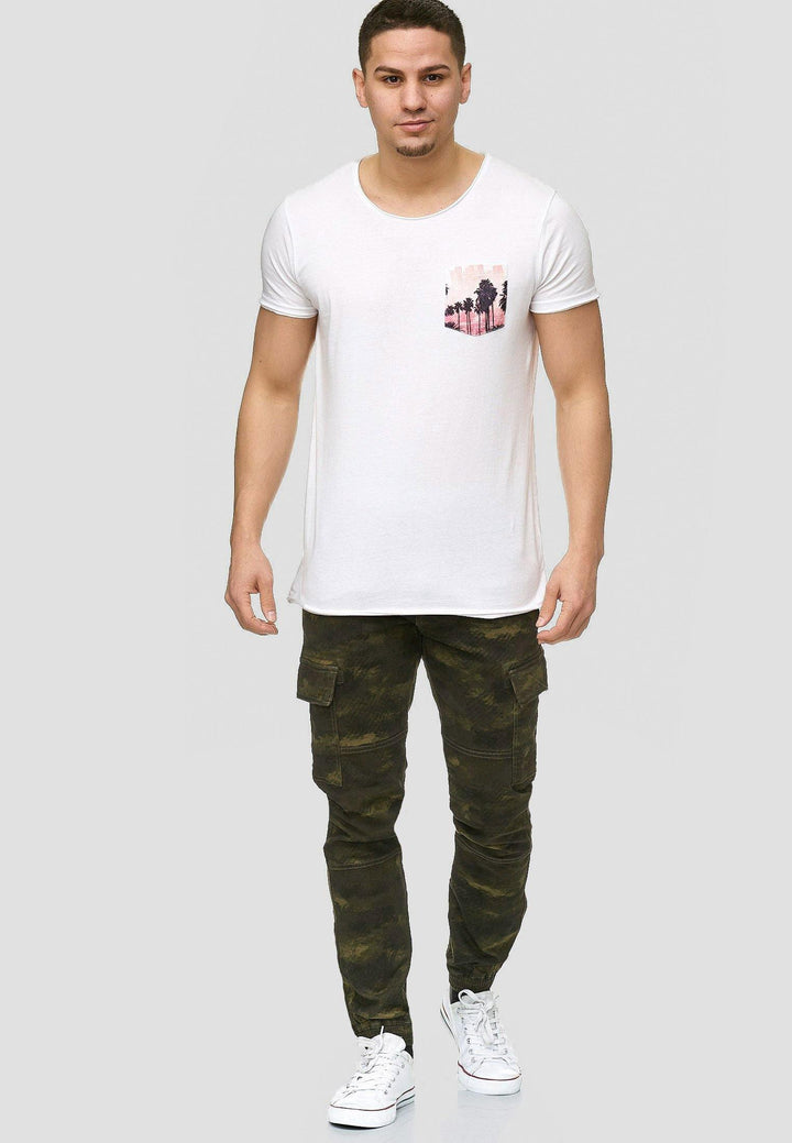 Indicode Herren August Cargohose aus Baumwolle mit 6 Taschen