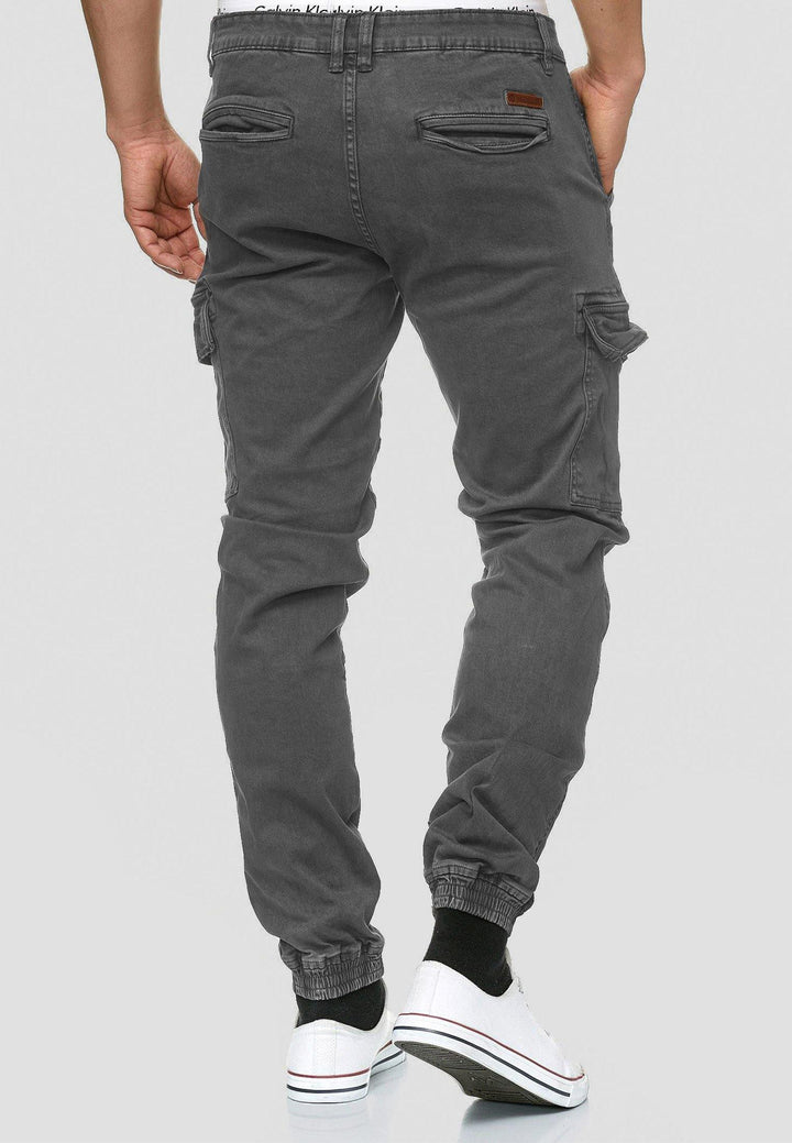 Indicode Herren August Cargohose aus Baumwolle mit 6 Taschen
