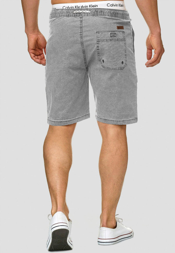 Indicode Herren Stoufville Chino Shorts mit 3 Taschen und Kordel aus 98% Baumwolle - INDICODE