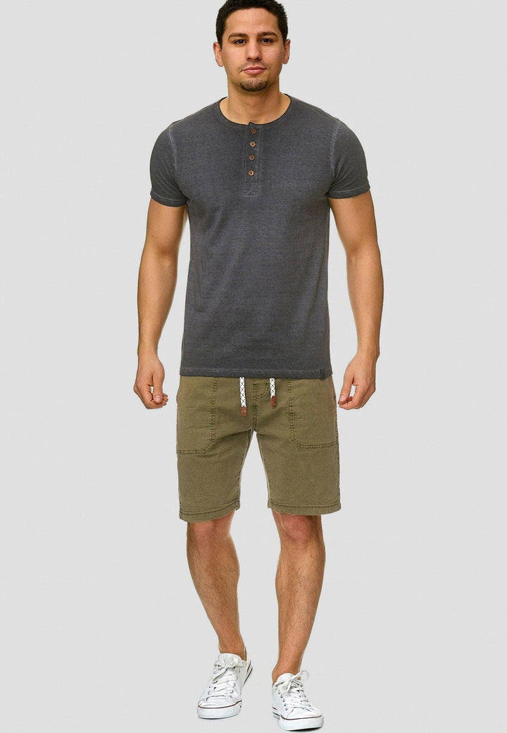 Indicode Herren Stoufville Chino Shorts mit 3 Taschen und Kordel aus 98% Baumwolle - INDICODE