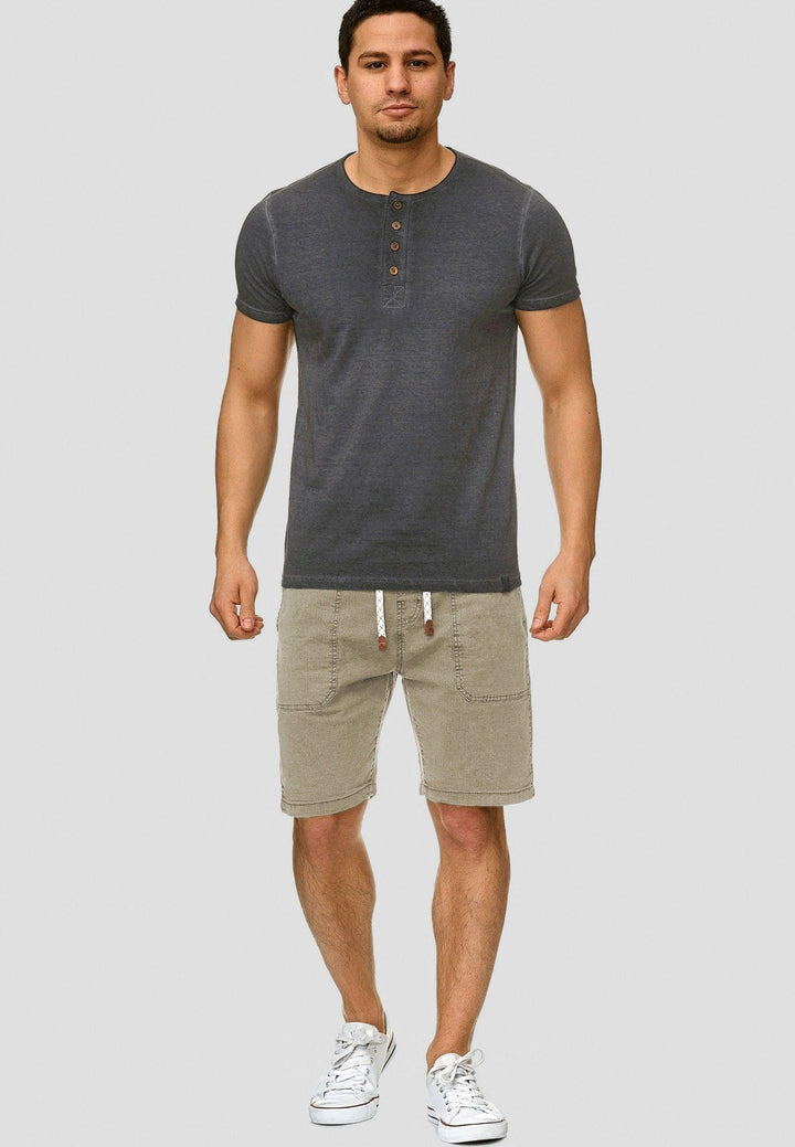 Indicode Herren Stoufville Chino Shorts mit 3 Taschen und Kordel aus 98% Baumwolle - INDICODE