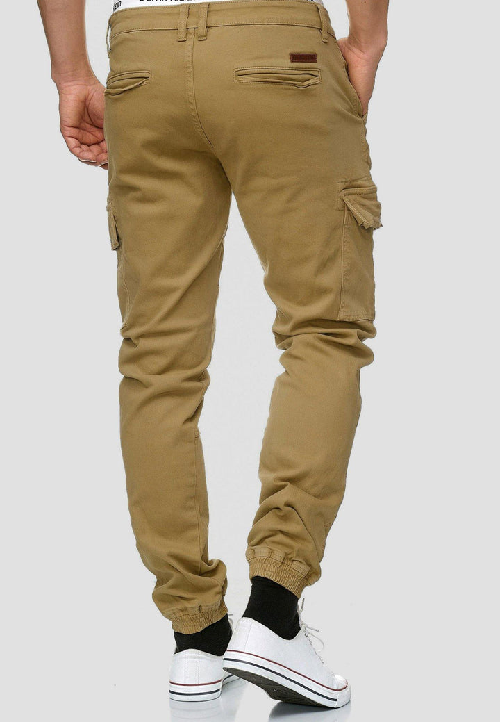 Indicode Herren August Cargohose aus Baumwolle mit 6 Taschen