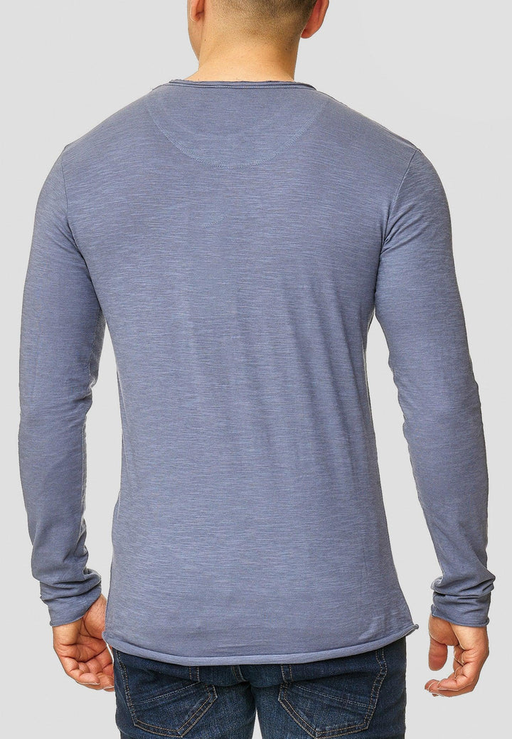 Indicode Herren Willbur Longsleeve Langarmshirt aus 100% Baumwolle - INDICODE