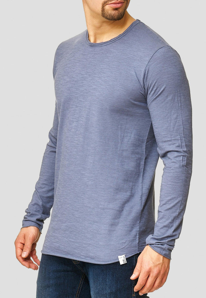 Indicode Herren Willbur Longsleeve Langarmshirt aus 100% Baumwolle - INDICODE