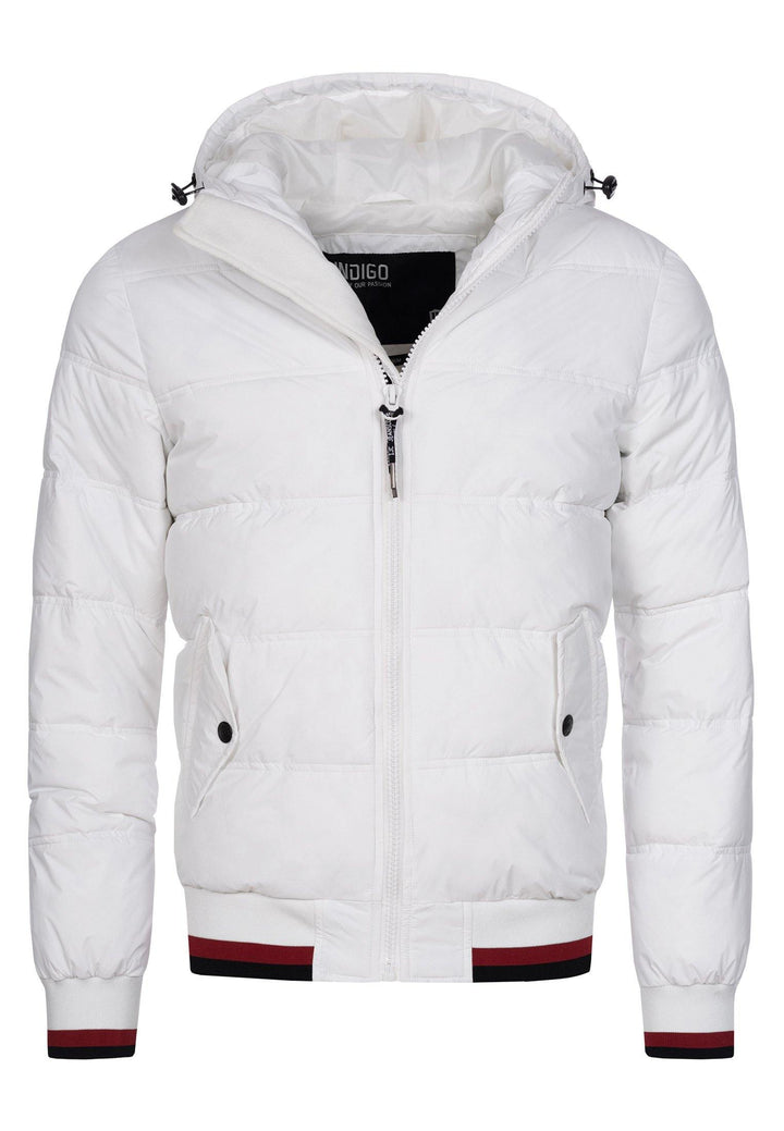 Indicode Herren Bacon Steppjacke in Daunenjacken-Optik mit Kapuze