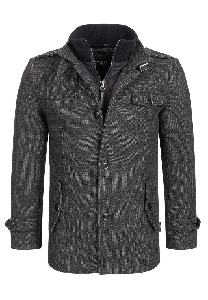 Indicode Herren Brandon Kurzmantel mit Stehkragen - INDICODE